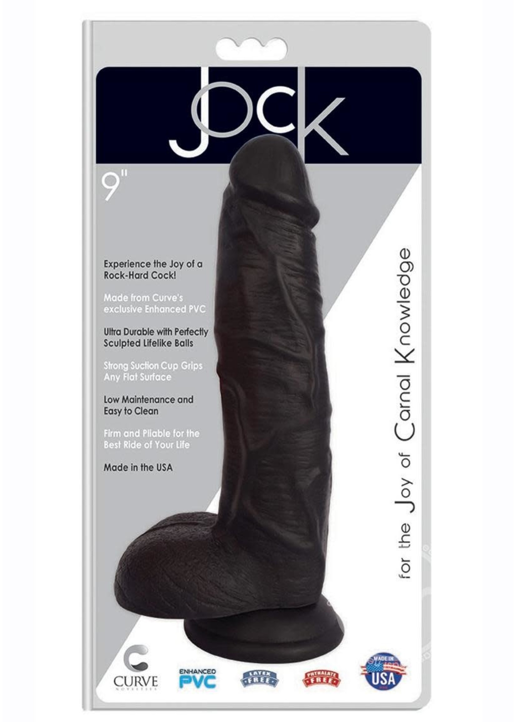 Curve Jock Realistic Dildo with Balls 9in