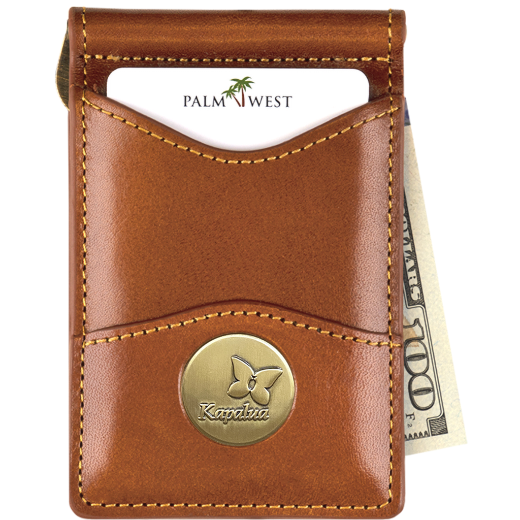 PALM WEST SALES KAPALUA LEATHER MONEY CLIP