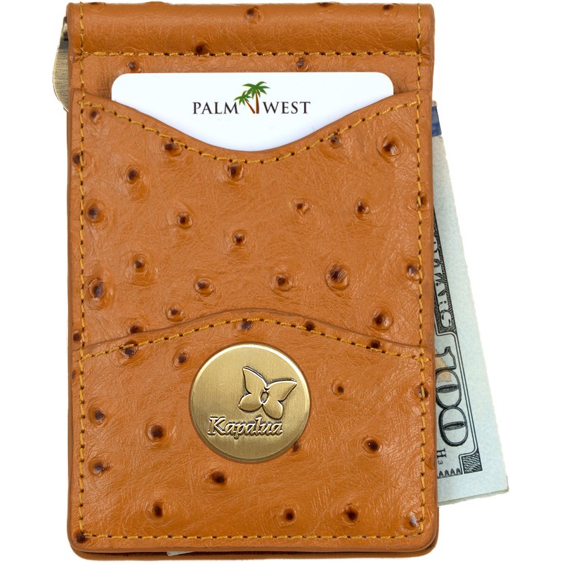 PALM WEST SALES KAPALUA LEATHER  MONEY CLIP  more colors
