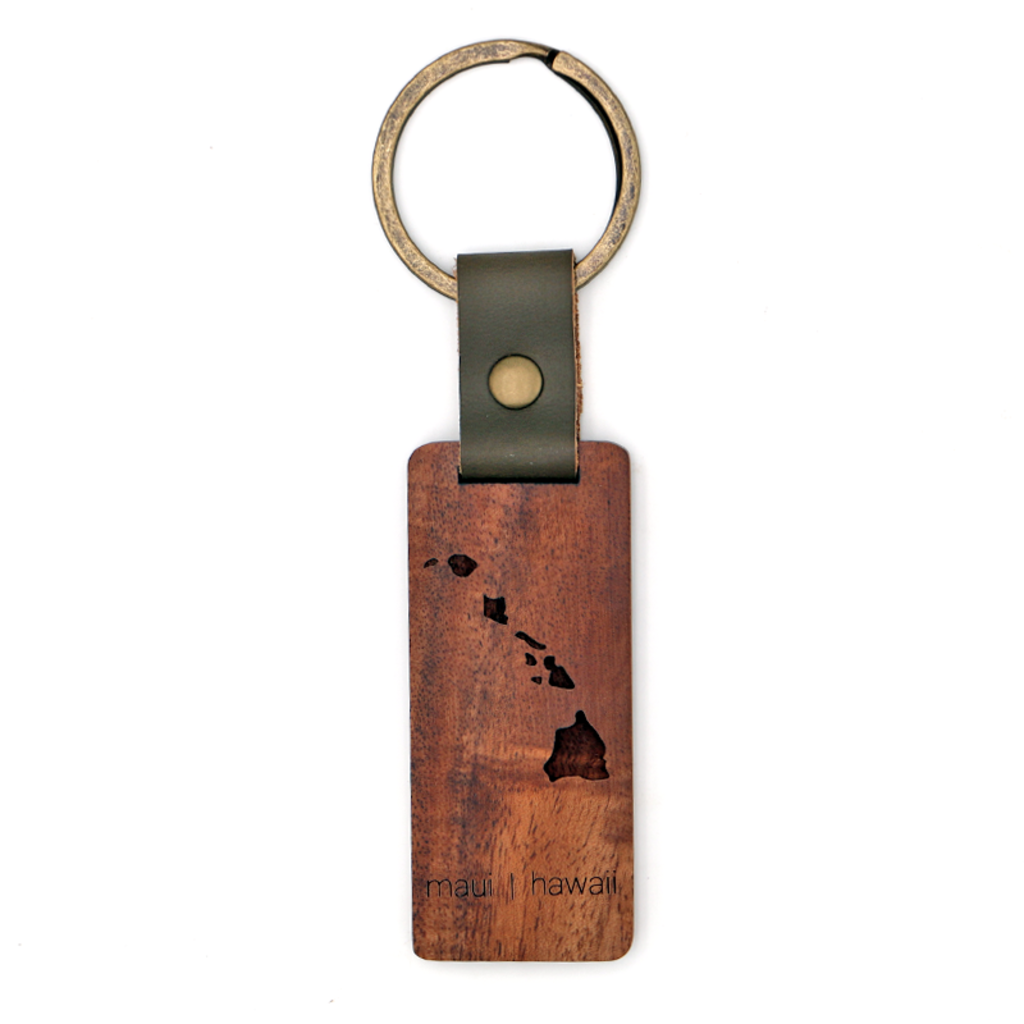 KOA WOOD RANCH KAPALUA KOA KEYCHAIN