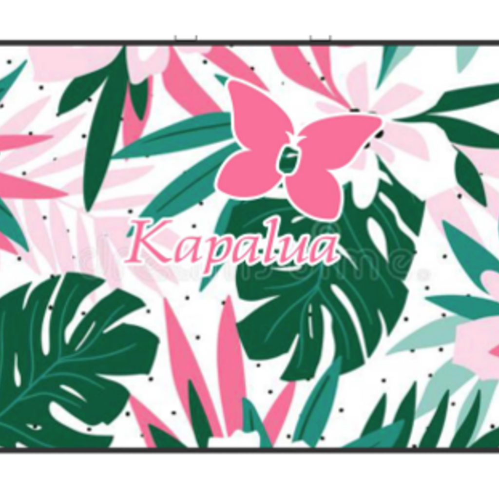 DYNAMIC BRANDS KAPALUA WAFFLE MICROFIBER TOWEL MONSTERA PINK GREEN