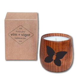 VIM AND VIGOR KAPALUA ETCHED WOOD CANDLE more scents