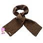 Hand Knitted Alpaca Scarf - Brown
