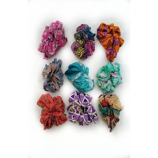 Recycled Silk Sari Scrunchy - Assorted Colors