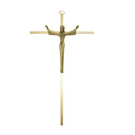 Gold Plated Rise Christ Crucifix
