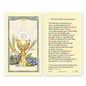 First Communion Laminated Holy Card