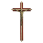 Crucifix with Brass Inlay