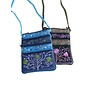 Cotton Passport Style Bag with 3 Zipper Compartments