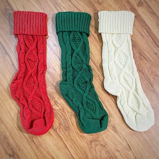 Cable Knit Christmas Stockings