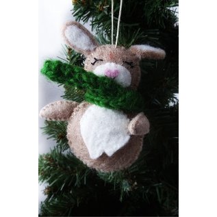 Felted Hare Ornament
