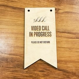 Meeting in Progress Placard - Laser Etched