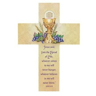 12" Wood Cross - First Communion