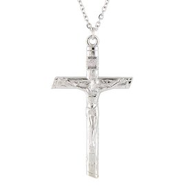 Log-style Crucifix Necklace