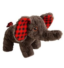 SNUGAROOZ SNUGAROOZ Eli the Elephant Buffalo Check Plush Dog Toy 10”