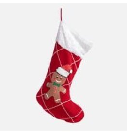 Silver Paw Gingerbread Christmas Stocking