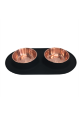 Messy Mutts Double Silicone Feeder with Stainless Bowls
