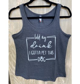 CocoMutts Hold My Drink I Gotta Pet This Dog - Women's Tank