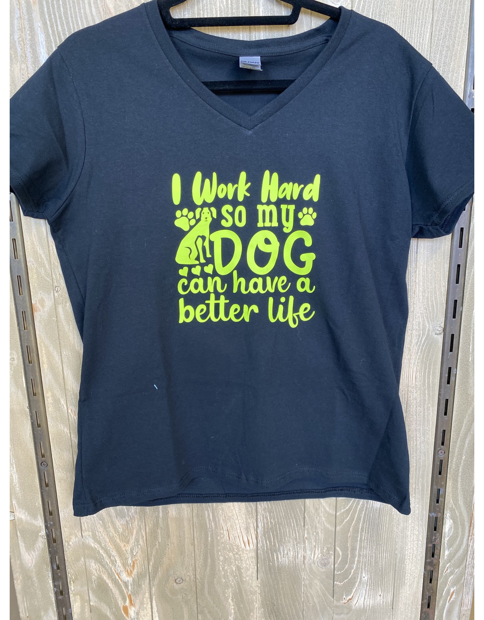 CocoMutts I Work Hard So My Dog Can Have A Better Life - Women's V-Neck T-Shirt