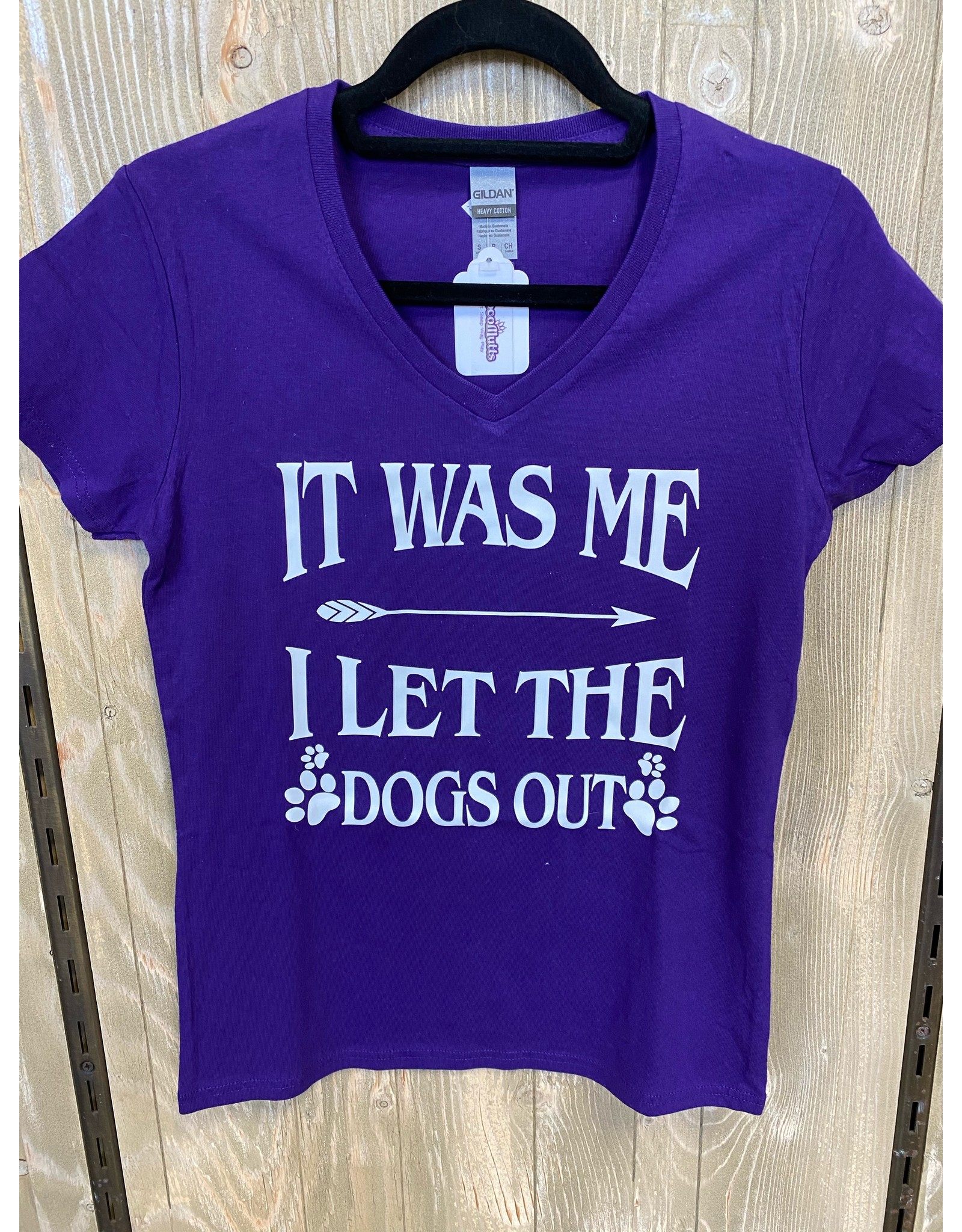 It Was Me I Let The Dogs Out - Women's V-Neck T-Shirt - CocoMutts