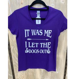 CocoMutts It Was Me I Let The Dogs Out - Women's V-Neck T-Shirt