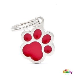 MyFamily Tag - Red Pawprint