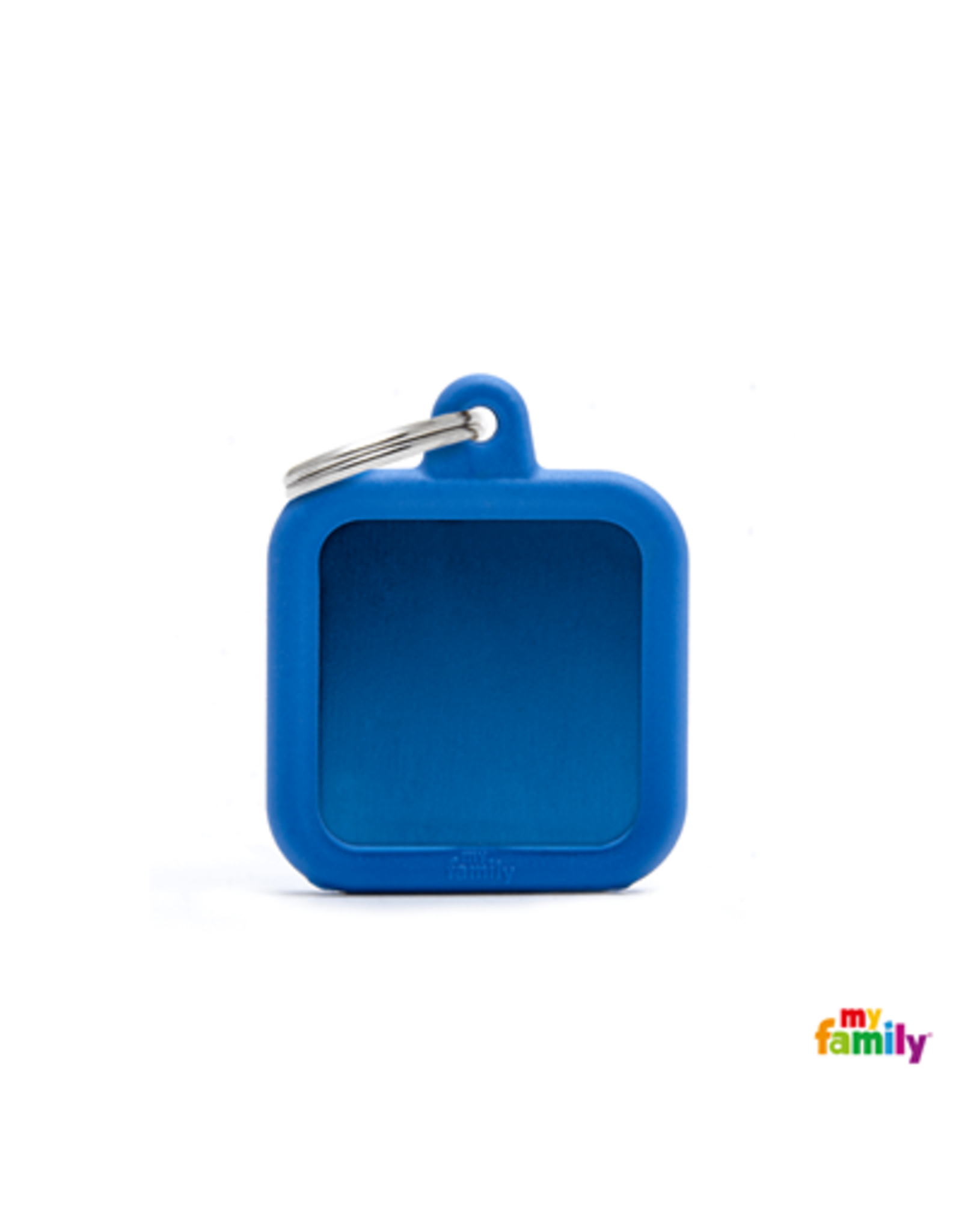 MyFamily Tag - Square Blue Rubber