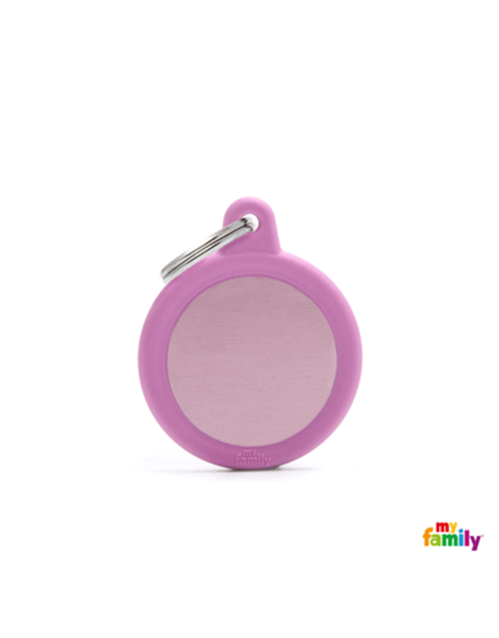 MyFamily Tag - Pink Circle Rubber