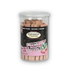 Oven Baked Tradition Strawberry Flavour Chew Sticks, 500g