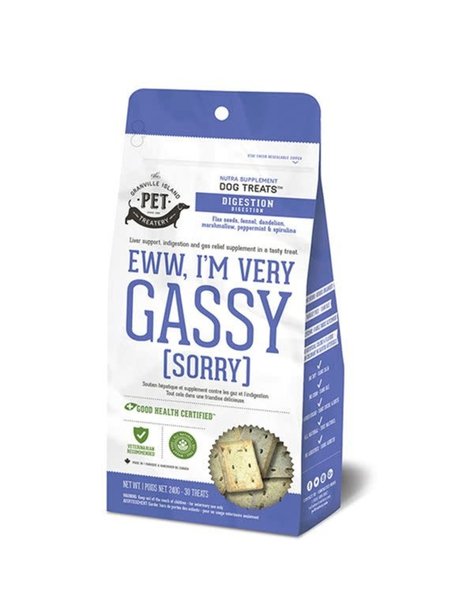Granville Island Pet Treatery Granville Digestion Treats Eww I'm Very Gassy Sorry Dog 1X240G
