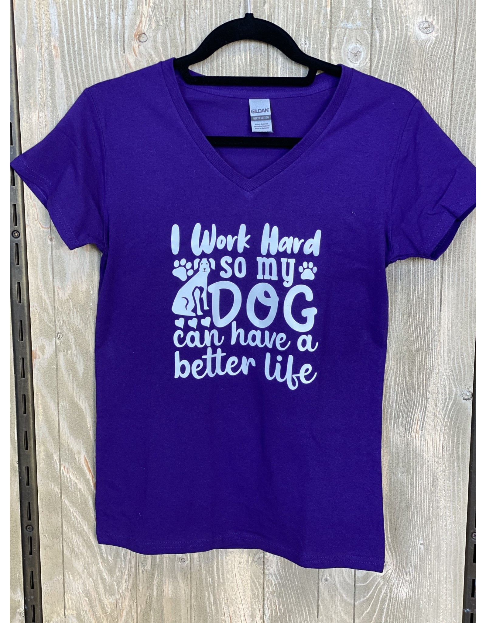 CocoMutts I Work Hard So My Dog Can Have A Better Life - Women's V-Neck T-Shirt