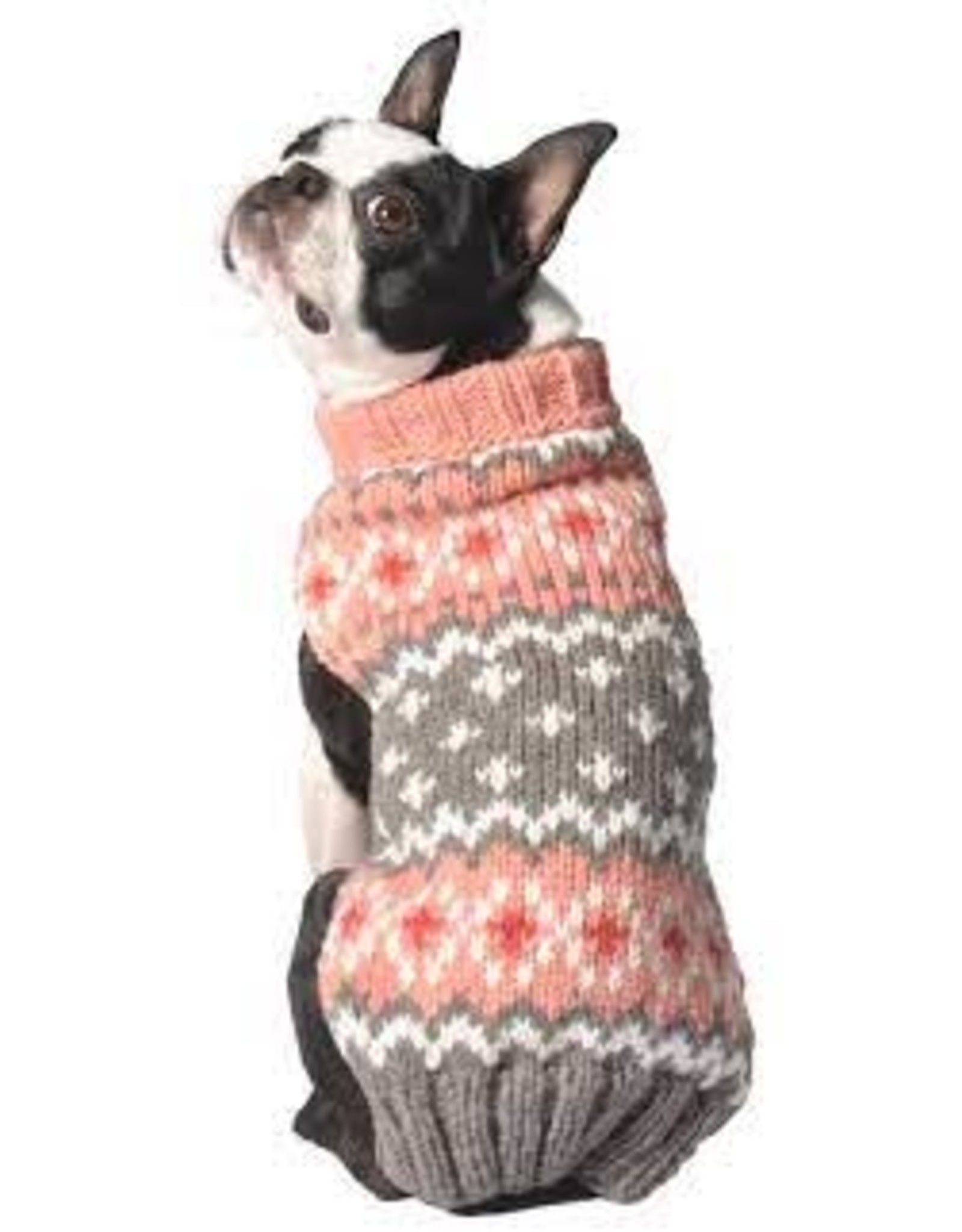 Chilly Dog Clothing Chilly Dog Sweater - Peach Fairisle