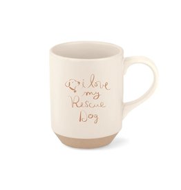 Pet Shop by Fringe Mug Stonware I Love My Rescue Dog