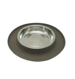 Messy Cats Messy Cats Silicone Feeder with Stainless Saucer Bowl 1.75 Cups