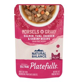 Natural Balance Natural Balance - Cat - Platefulls - Salmon, Tuna, Chicken, Shrimp in Gravy - 3oz