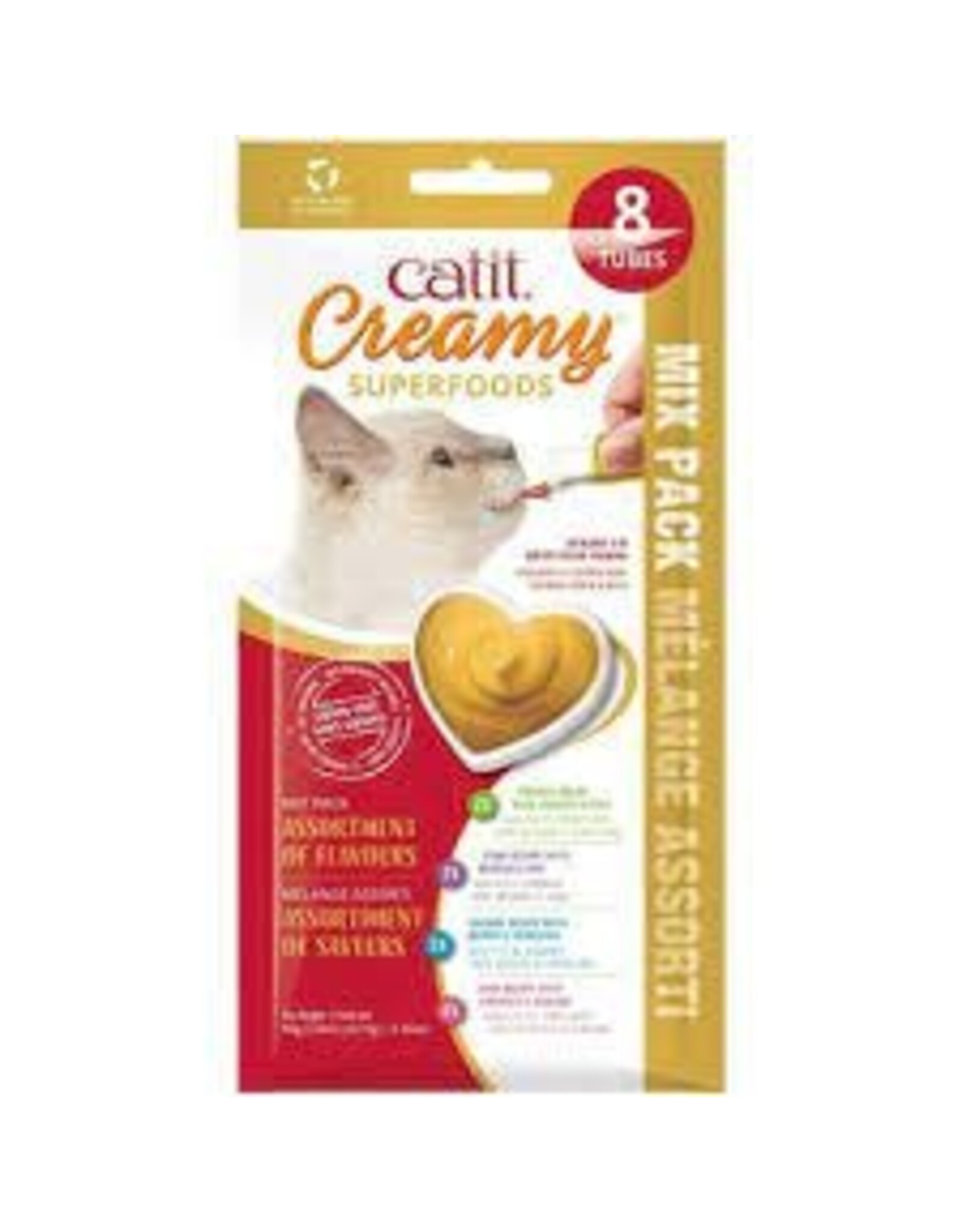 Catit Catit Creamy Superfood Treats, Assorted Multipack, 8pk
