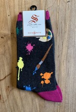 PAINTERS PALLET WOMENS SOCKS CHARCOAL HEATHER