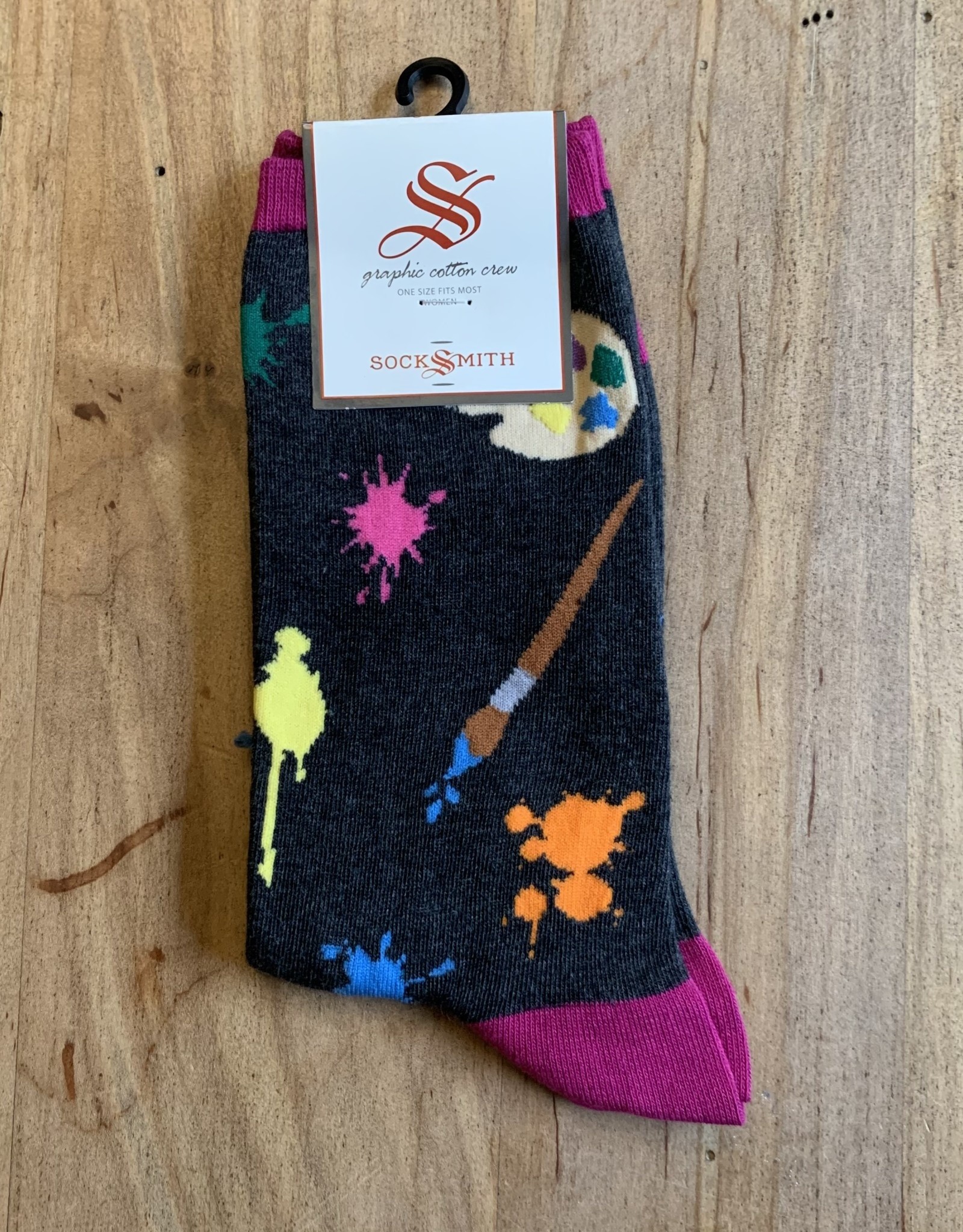 PAINTERS PALLET WOMENS SOCKS CHARCOAL HEATHER - Sunset Beach Trading Company