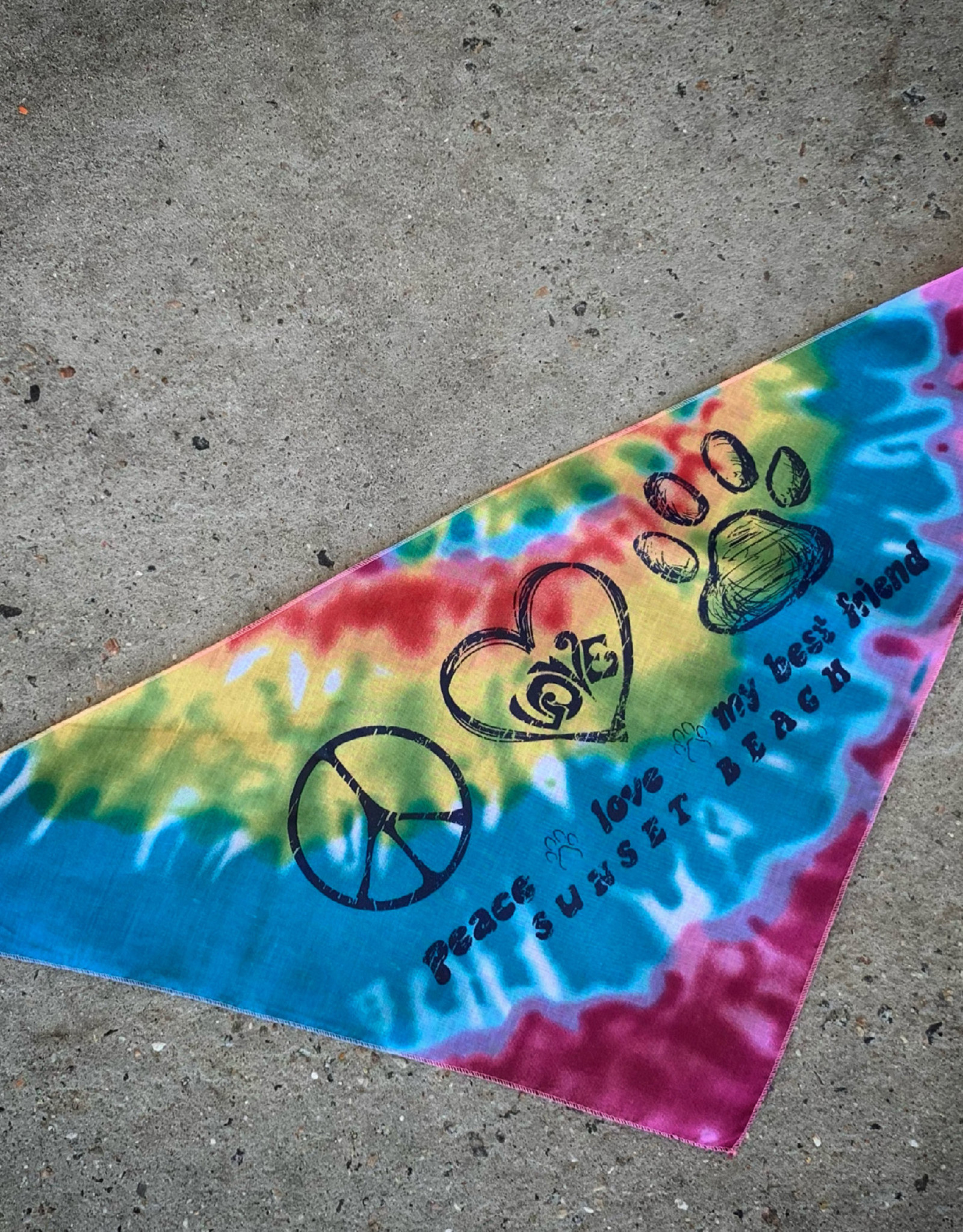 Tie dye discount dog bandana