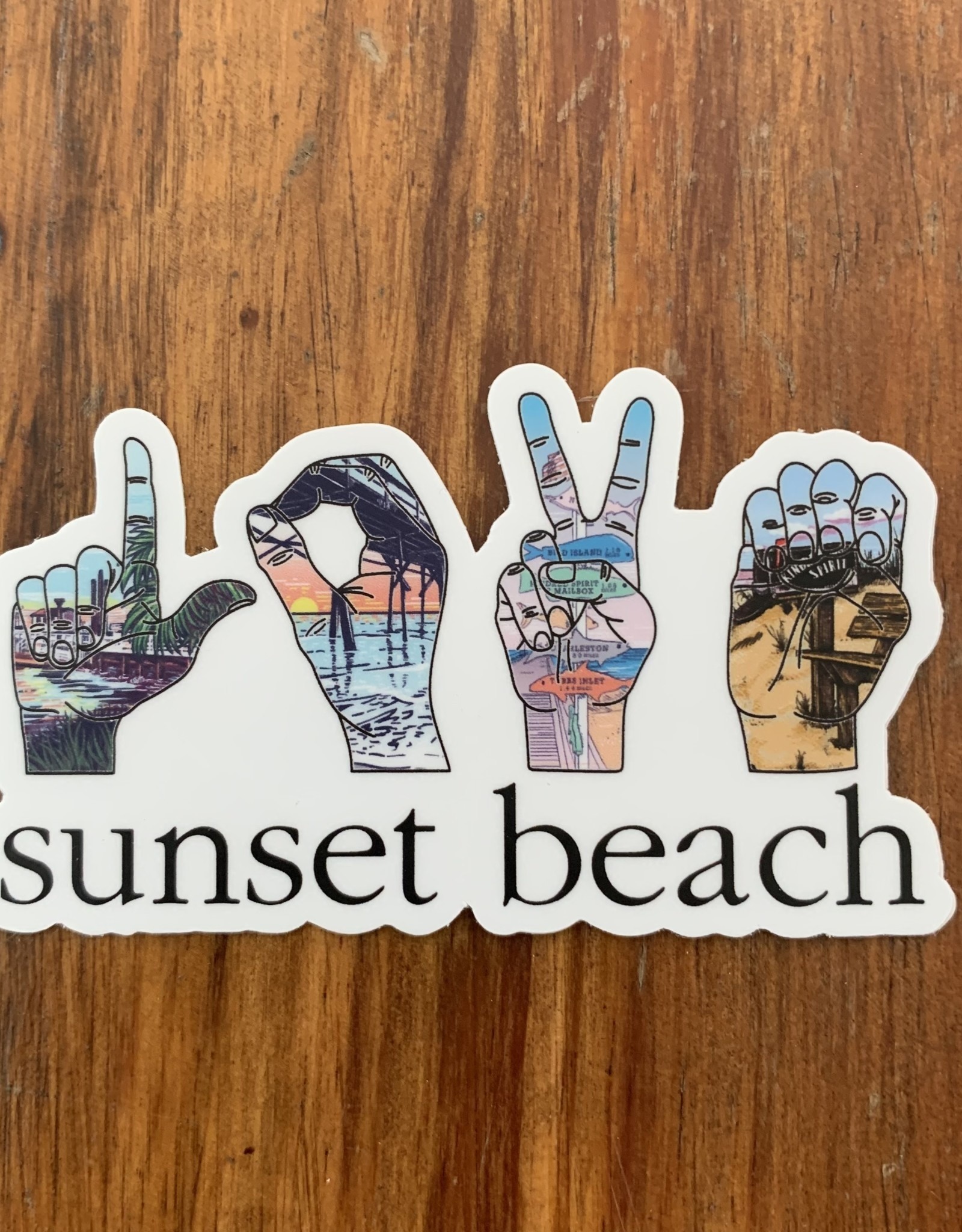 STICKER (S) LOVE SUNSET BEACH