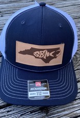 SBNC FISH LOGO SBNC FISH NC RECT CAP NAVY/WHT