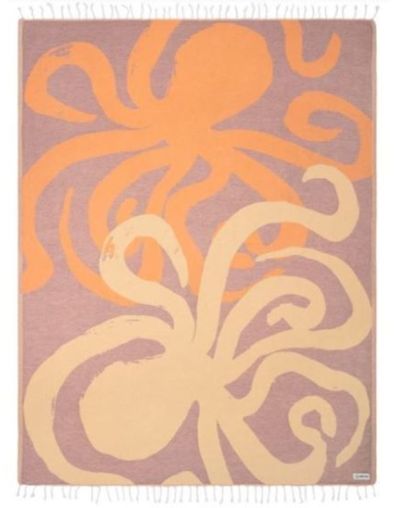 Dropship 1pc Orange Octopus Beach Towels; Microfiber Oversized