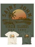 St. John Beach Bum St. John Sunset - Tri-Blend T-Shirt