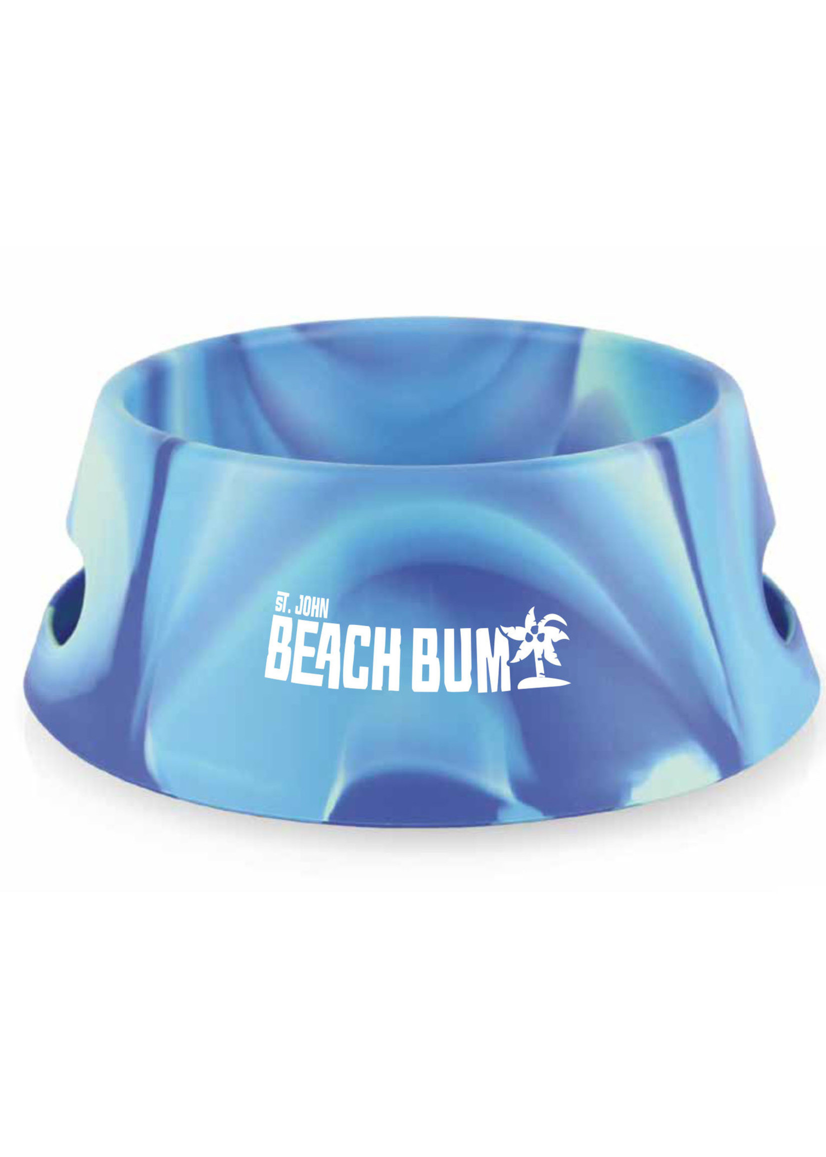 St. John Beach Bum Silicone Dog Bowl - Stretch Logo