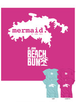 St. John Beach Bum Girl’s Youth Dyed Tee - St. John Mermaid