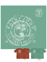 St. John Beach Bum Coffee Ring Palm Tri-Blend Tee