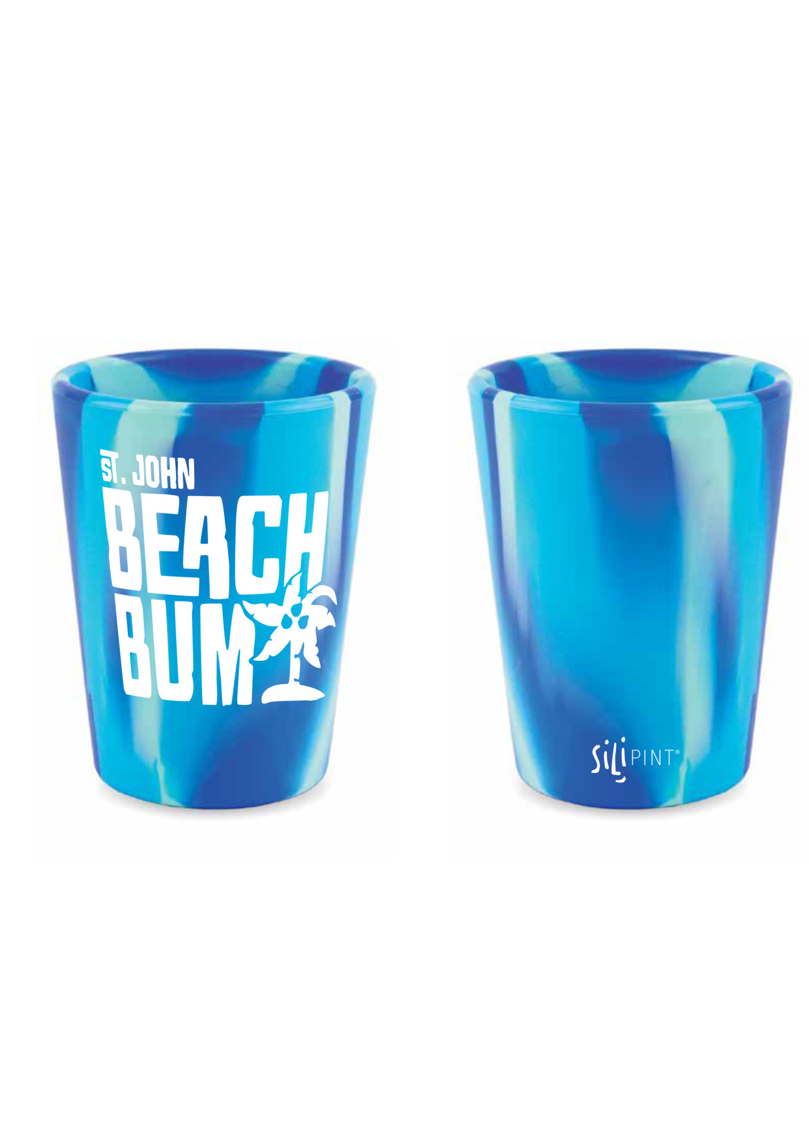 St. John Beach Bum 8oz Silicone Cup-Block Logo