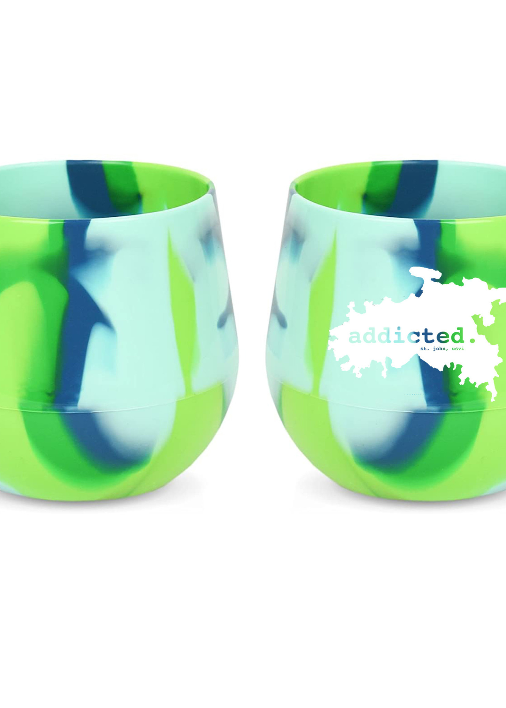 Addicted 14oz Silicone Stemless Wine Cup-Addicted