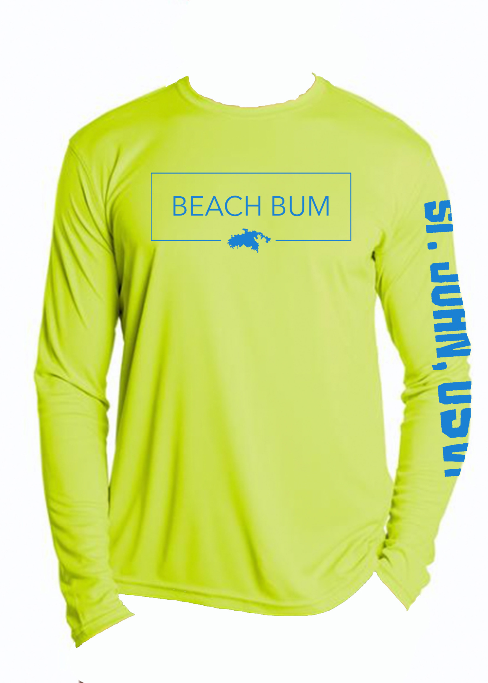 St. John Beach Bum Men’s Long Sleeve Rash Guard - Classy Bum