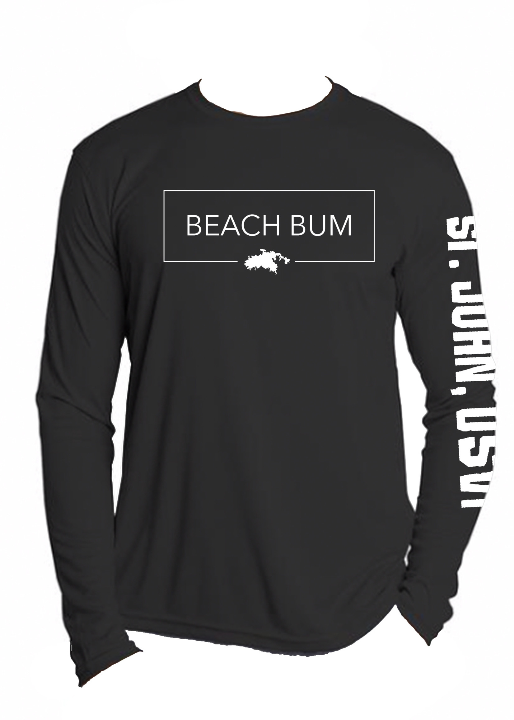 St. John Beach Bum Men’s Long Sleeve Rash Guard - Classy Bum