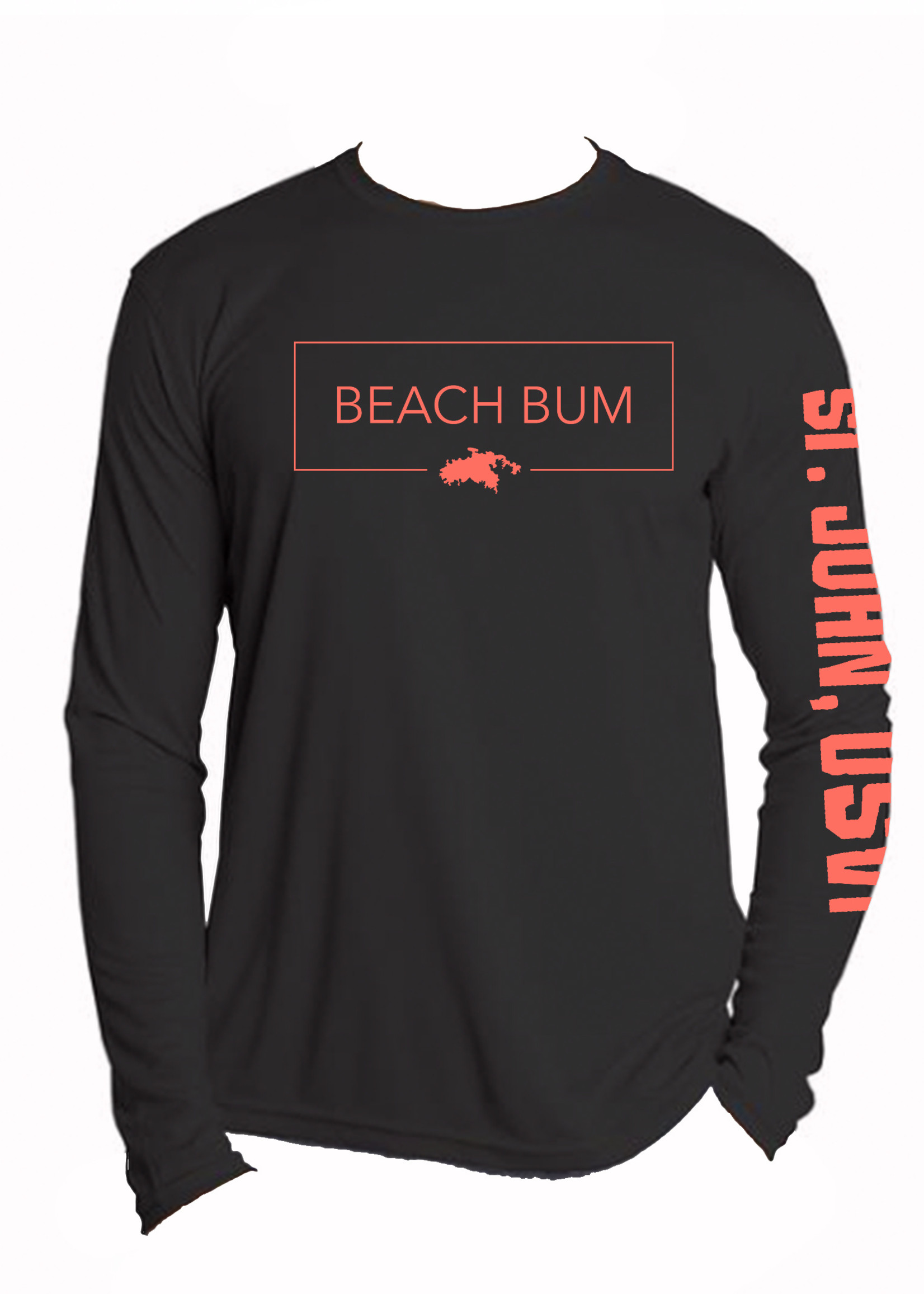 St. John Beach Bum Men’s Long Sleeve Rash Guard - Classy Bum